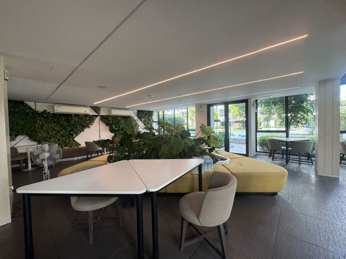 รูป ขาย เคฟ ทาวน์ สเปซ Kave town space ข้างม.กรุงเทพ เฟอร์ไฟฟ้าครบ มีเครื่องซักผ้า พร้อมอยู่ ให้หมด - รูปที่ 18/19