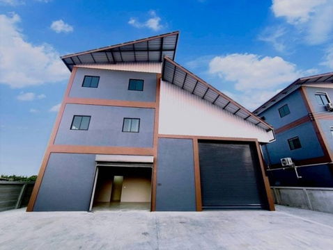 ให้เช่าโกดัง พร้อมสำนักงาน พร้อมห้องพัก บางใหญ่ ซอยวัดต้นเชือก พื้นที่ใช้สอยรวม 408 ตารางเมตร ไม่รวมที่พื้นที่ภายนอกที่จอดรถ คอนเทนเนอร์พวง