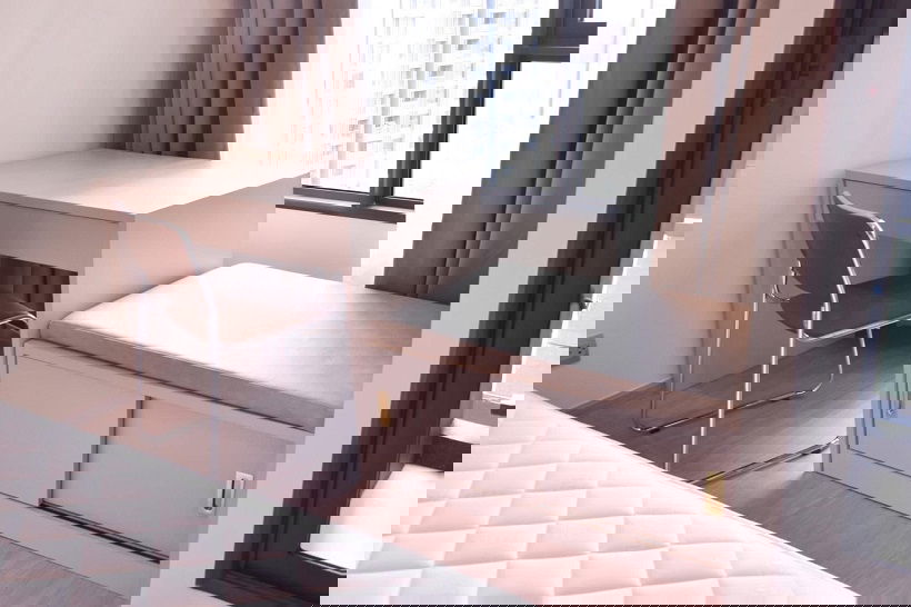 รูป คอนโด Life ลาดพร้าว ตึก A ชั้น 42 ห้องแต่งสวย  28 ตร.ม. Fully Furnished โทนขาว ลายหินอ่อน - รูปที่ 8/12