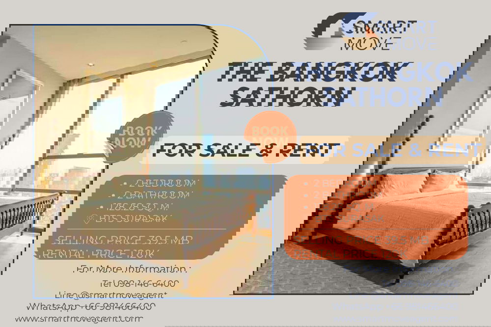 รูป ขาย- เช่า ! วิว Panoramic, วิวเมือง, ห้องทิศตะวันออก, ชั้นสูง47+, ตกแต่งสไตล์โมเดิร์น!  Code C20250200002...The Bangkok Sathorn, 2 นอน, 2 น้ำ, แต่งครบ - รูปที่ 1/11