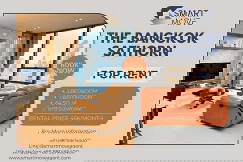 เช่า !! วิว Panoramic, วิวเมือง, ห้องทิศตะวันออก, ชั้นสูง 47+, ตกแต่งสไตล์โมเดิร์น!! Code C20250200002...The Bangkok Sathorn, 2 นอน, 2 น้ำ, แต่งครบ