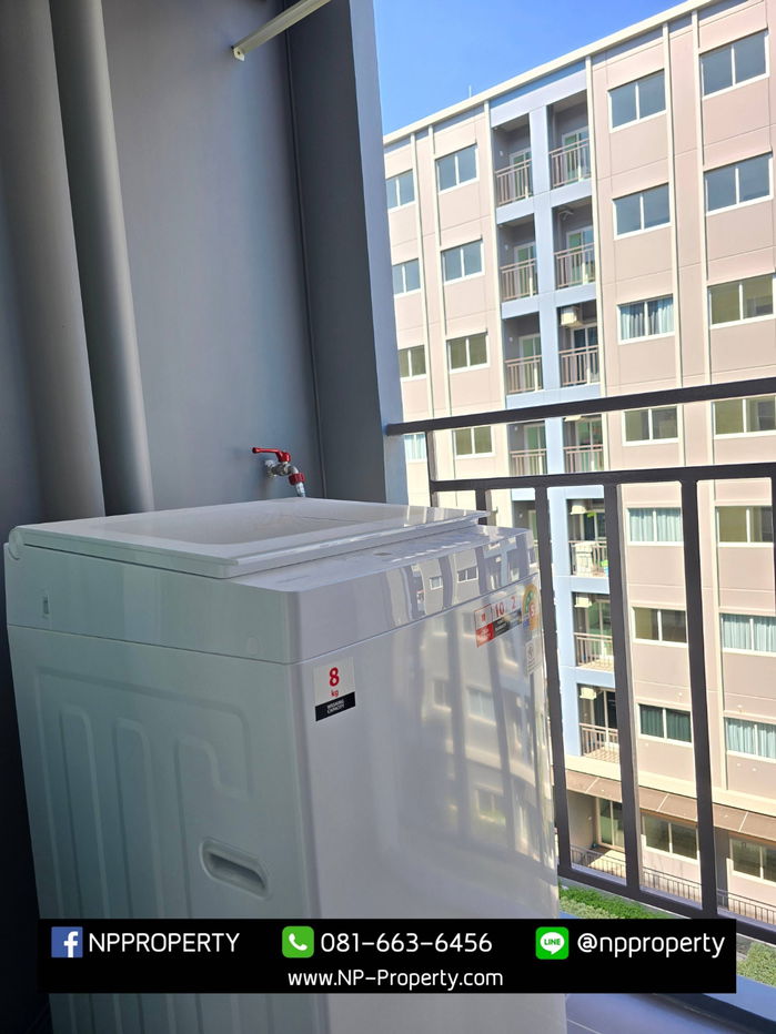 รูป  ราคาเช่า 7,000 บาท/เดือน 💸  🧺 พร้อมเครื่องซักผ้าในห้อง!  🌳 ห้องพิเศษ วิวสวนกว้างกว่าใคร โล่งกว่าเห็นชัด! 🌳  มองแล้วสบายตา เหนือกว่าตึกอื่นจริง ๆ - รูปที่ 3/15