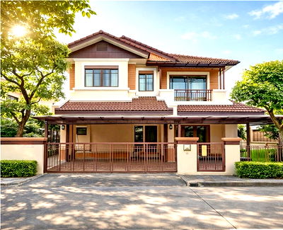 เช่าบ้านเดี่ยว ราษฎร์พัฒนา : ให้เช่าคฤหาสน์ เศรษฐสิริ 3นอน วงแหวน สุขาภิบาล2 เสรีไทย 67 นิคมบางชันจากแสนสิริ สังคมดี เงียบสงบ 72ตรว. 250ตรม. 3นอน 3น้ำ