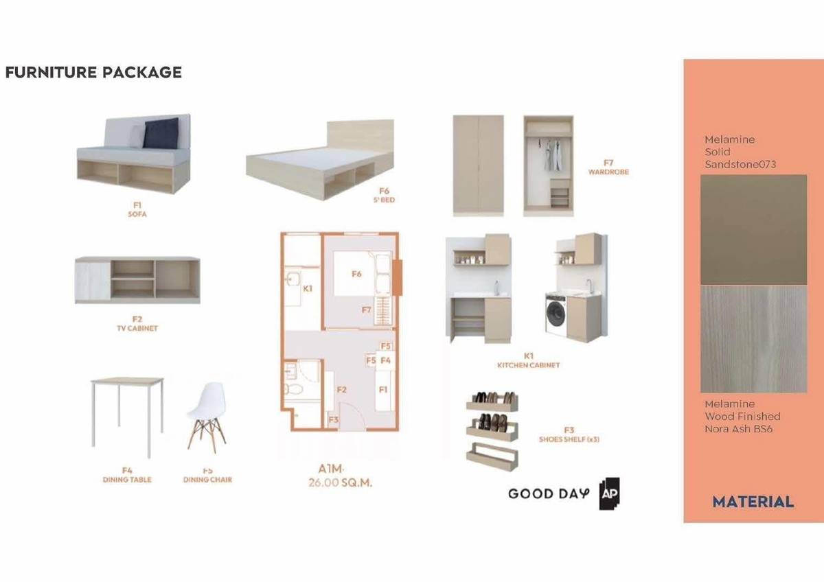 รูป คอนโด 1-ห้องนอน ที่ กู๊ดเดย์ สุขุมวิท 93 ใกล้ BTS บางจาก (ID 2518863) - รูปที่ 2/5