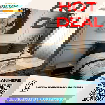 #Z3921💥 020169 🔥ให้เช่าคอนโด Bangkok Horizon Ratchada-Thapra 