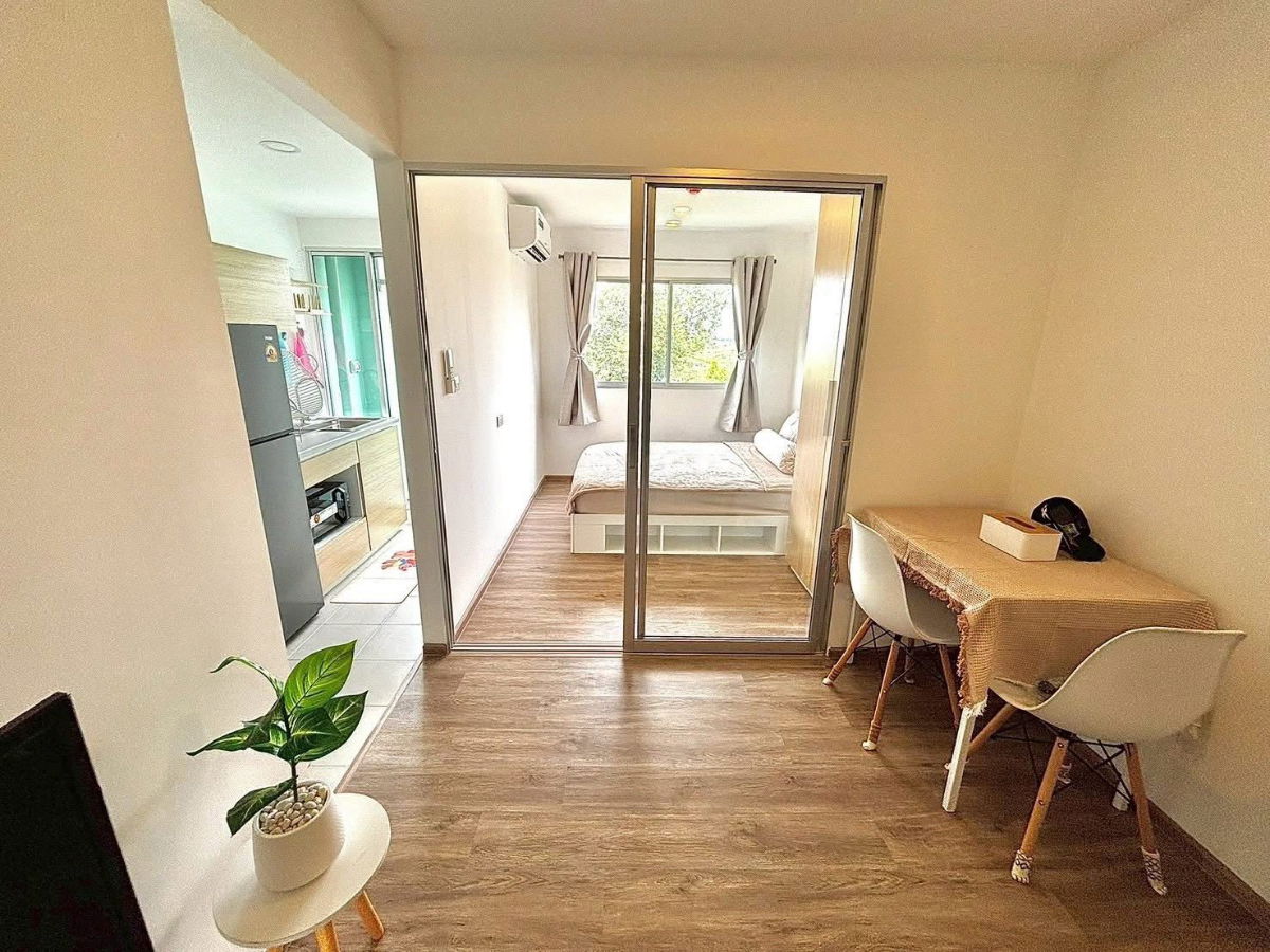 รูป ให้เช่าคอนโด เสนาคิทท์ รังสิต-คลอง 4 ตึก F ชั้น 3 ขนาด 26 ตร.ม.เฟอร์ครบ เครื่องใช้ไฟฟ้าครบ (TR1238) - รูปที่ 1/10