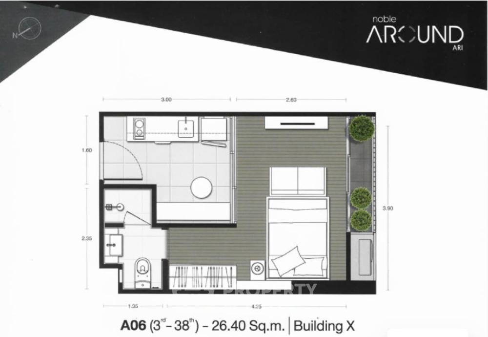 picture 1-BR Condo at Noble Around Ari near BTS Ari (ID 1403397) - 11/11