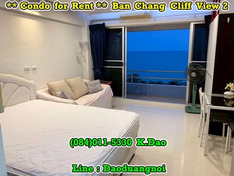 รูป Ban Chang Cliff View *** Condo for Rent *** Close to the beach ++ Sea View ++ - รูปที่ 8/12