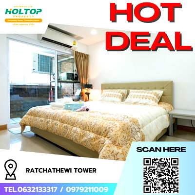 Condos for rent Airport Link Ratchaprarop : #R8571 🎉 040169 Condo for Rent: Ratchathewi Tower