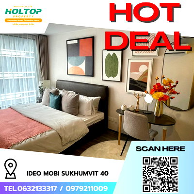 Condos for rent : #R8584 🎉 040169 Condo for Rent: Ideo Mobi Sukhumvit 40