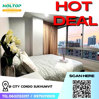 Condos for rent :  #R8586 🎉 040169 Condo for Rent @ City Condo Sukhumvit