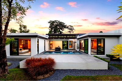 บ้านเดี่ยว เมืองกระบี่ กระบี่ : [920281017-36] วิลล่าหรูสไตล์โมเดิร์นทรอปิคอล ใกล้หาดอ่าวนาง