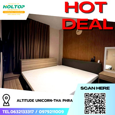 Condos for rent : #R8645 🎉 050169 Condo for Rent: Altitude Unicorn-Tha Phra