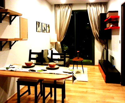 คอนโดให้เช่า : HOT DEAL |  1B1B 37 ตร.ม. ติดรถไฟฟ้าทองหล่อ เฟอร์ครบพร้อมเข้าอยู่ 