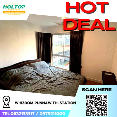 Condos for rent : #R8611 🎉 050169 Condo for rent: Whizdom Punnawithi Station