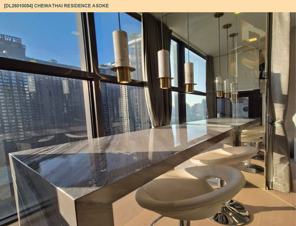 picture DL26010054 Condo for rent, Chewathai Residence Asoke near MRT พระราม 9, ready to move in, call urgently 0800343450 LineID @655ebbvc - 3/13