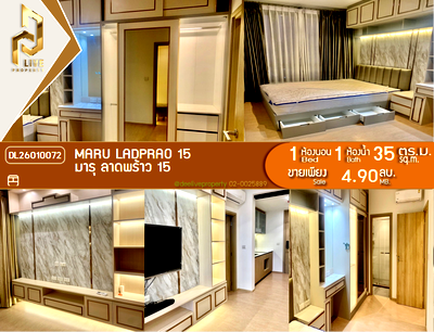 Condos for sale : DL26010072 Condo for sale, MARU LADPRAO 15 near MRT ลาดพร้าว, ready to move in, call urgently 0638692663 LineID @523dslwi
