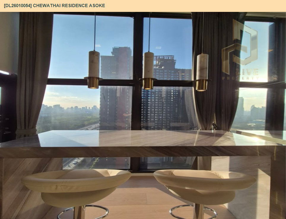 picture DL26010054 Condo for rent, Chewathai Residence Asoke near MRT พระราม 9, ready to move in, call urgently 0800343450 LineID @655ebbvc - 5/13