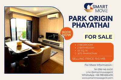 Condos for sale Din Daeng Road : Sale with tenant ! rare item, good location, modern style, great facility ! Code C20230700140....Park Origin Phayathai, 2 bed, 2 bath, furnished