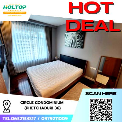 คอนโดให้เช่า : #R8618 🎉 050169 ให้เช่าคอนโด Circle Condominium (Phetchaburi 36)
