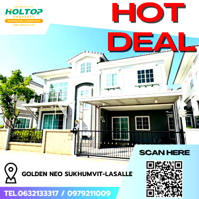 บ้านเดี่ยวให้เช่า : #R8619 🎉 050169 ให้เช่าบ้าน Golden Neo Sukhumvit-LaSalle 