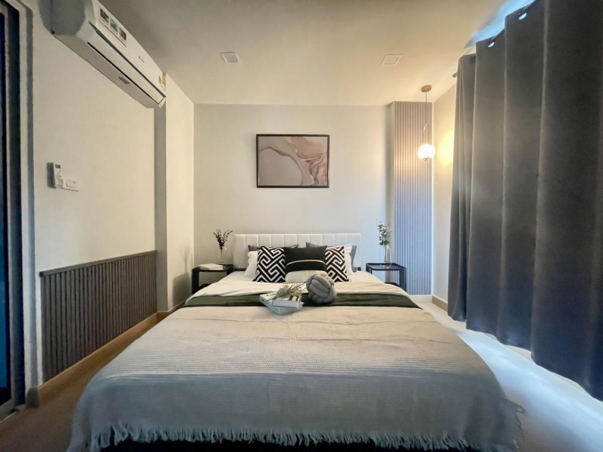 รูป Casa Condo Ratchada Thapra【𝐑𝐄𝐍𝐓】🔥ห้องแต่งโทนขาวเทาเขียว เฟอร์ครบ จัดเตียงสวย แสงเข้าทั้งวัน🔥 ติดต่อไลน์ไอดี: @hacondo - รูปที่ 3/10