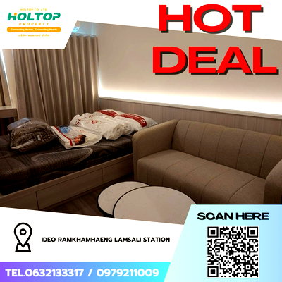 Condos for rent : #Z3969💥 050169 🔥 Condo for Rent: Ideo Ramkhamhaeng Lamsali Station