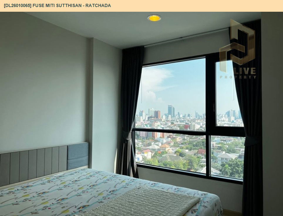 picture DL26010065 Condo for rent, Fuse MiTi Sutthisan - Ratchada near MRT สุทธิสาร , ready to move in, call urgently 0614453194 LineID @162cjixi - 3/12