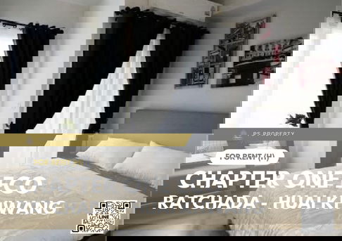 For rent 📍 Chapter One Eco Ratchada - Huai Khwang 📍 Fully furnished with appliances. Near MRT Huai Khwang.