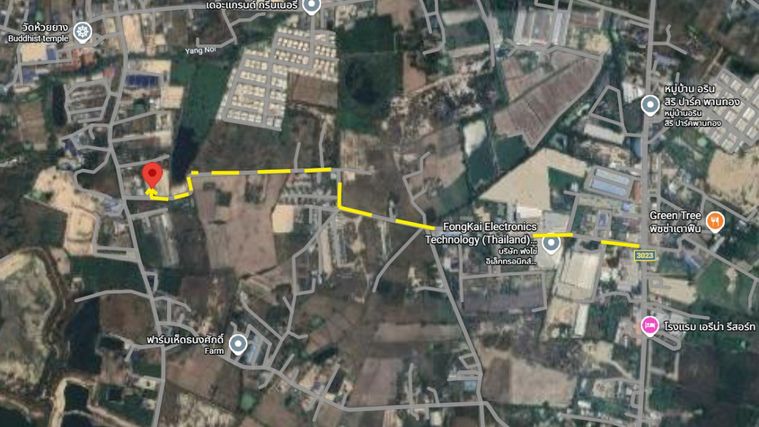 ขาย ที่ดิน หนองหงษ์ พานทอง ชลบุรี 80.9 ตรว ใกล้นิคมอมตะนครเฟส 8,9,10