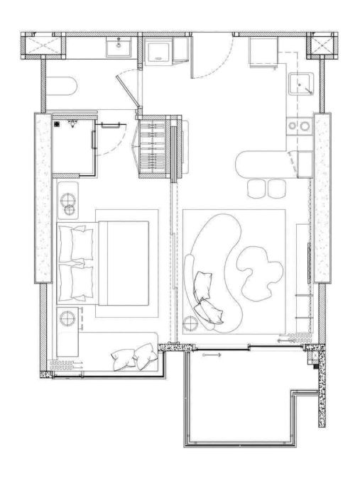 รูป FQ🗺️KT0103📲LineID @556ryccg🏖️1ห้องนอน 47ตรม ชั้น34🌅วิวทะเล Full Fitted🌴Arom Jomtien Pattaya City - รูปที่ 3/4