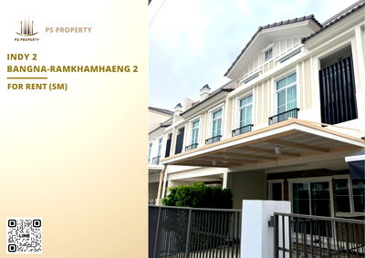 Townhouses for rent : Townhouse for rent 📍 Indy Bangna-Ramkhamhaeng 2 📍 3 bedrooms, 3 bathrooms, fully furnished and equipped with appliances.