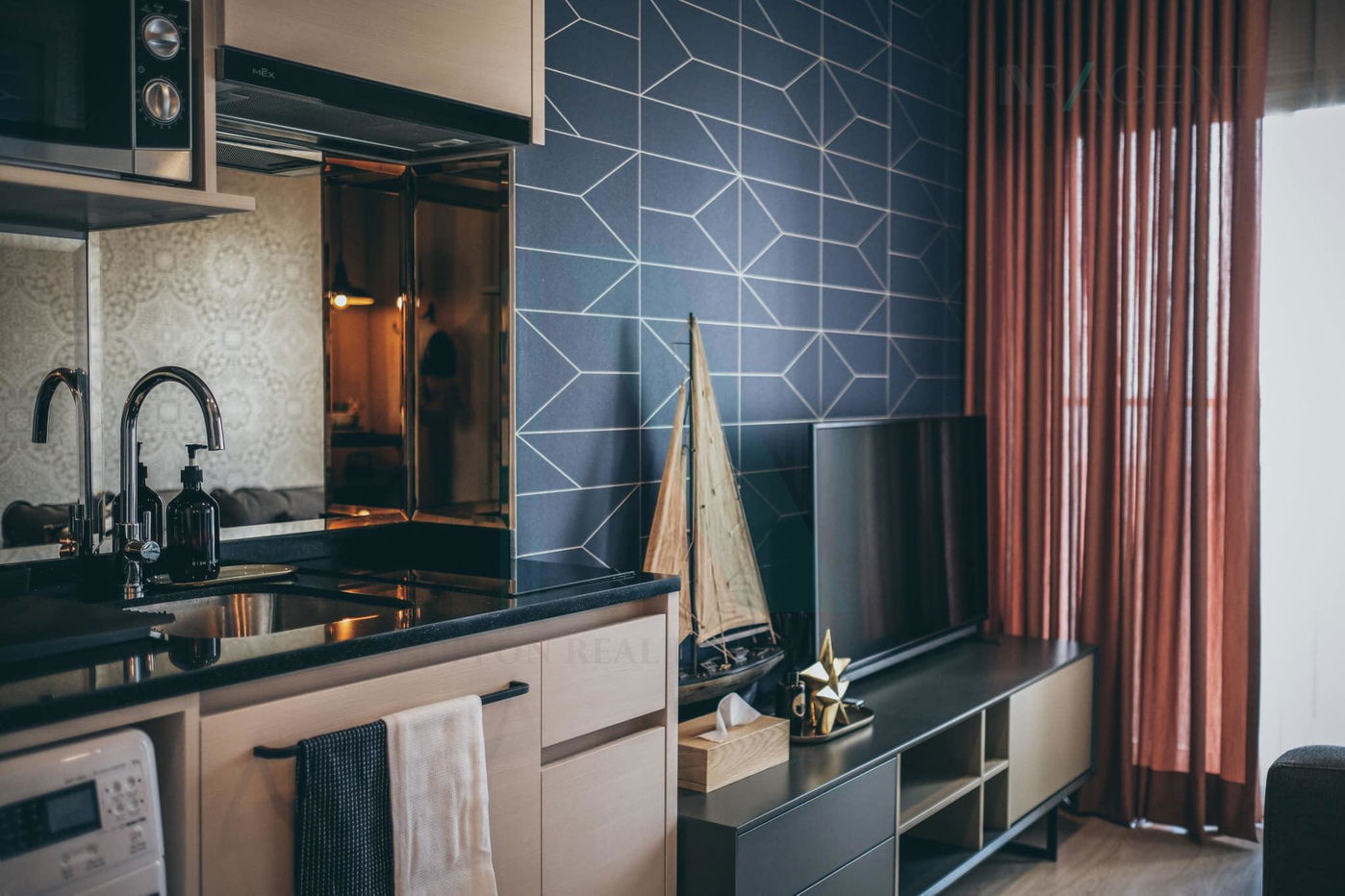 picture ð For Rent Condo NOBLE REVOLVE RATCHADA 2 Building 1, Floor 35,1 bed room, Room size 27.00 sqm - 8/8