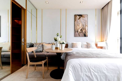 คอนโดให้เช่า : ให้ เช่า​ห้องชุด​ Park​ Origin​ Phrom​ Phong​ 26 ตร.ม​ 1​ studio 1 น้ำ​ พร้อมเฟอร์