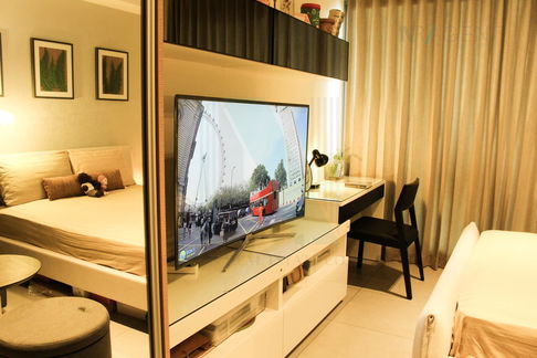 🔺 For rent condo THE LOFTS EKKAMAI Building 1, Floor 11,Studio, Room size 28.00 sqm