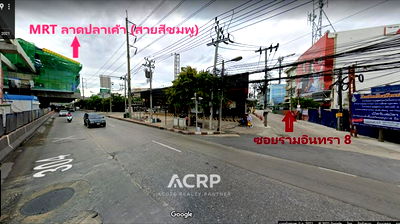 Land for sale Yamjard Vichanusorn School : Land for sale in Ram Intra 8 alley, Lane 6-2 close to MRT station (pink line) 