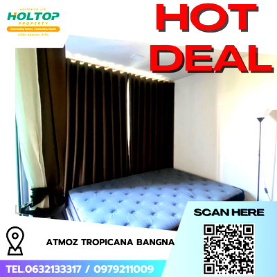 Condos for rent : #R8700 🎉 070169 Condo for Rent: Atmoz Tropicana Bangna