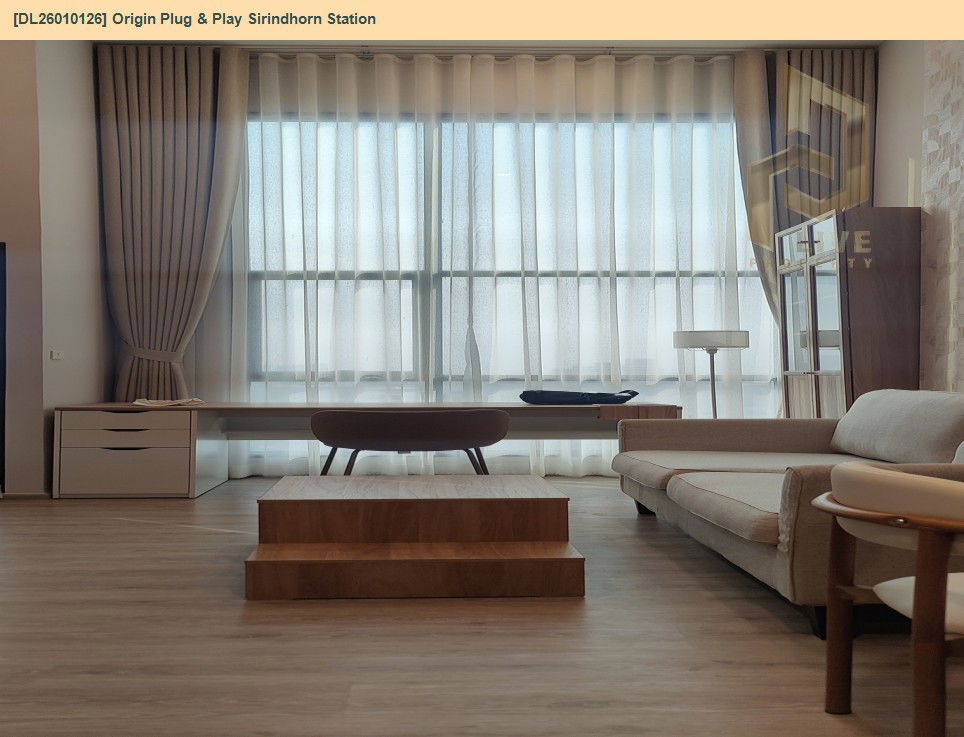 picture DL26010126 Condo for rent, Origin Plug & Play Sirindhorn Station near MRT สิรินธร, ready to move in, call urgently 0614453194 LineID @162cjixi - 2/15