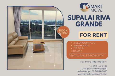 รูปภาพ 🔥 For Rent !! River view !! 🔥 Code C20260100001..........Supalai Riva Grande, 2 bedroom plus, 2 bathroom, furnished, ready to move in📣📣