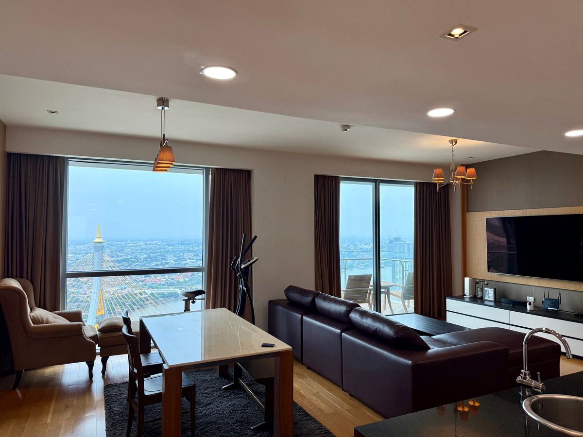 🌟 Condo for Rent – The Pano Rama 3 🌟 📍 43rd Floor | Stunning Chao Phraya River View | Quiet & Private
