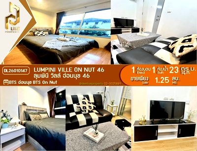 Condos for sale : DL26010147 Condo for sale, Lumpini Ville On Nut 46 near BTS On Nut, ready to move in, call urgently 0638692663 LineID @523dslwi