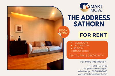 เช่าคอนโด BTS เซนต์หลุยส์ : 🔥 สำหรับเช่า !! วิวมหานคร, ห้องมุม, ห้องหายาก!! 🔥 Code C20231000248..........The Address Sathorn, 1 ห้องนอน, 1 ห้องน้ำ, แต่งครบ, พร้อมเข้าอยู่📣📣