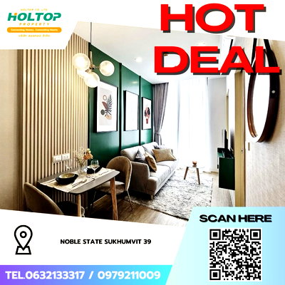 Condos for rent : #Z3982💥 060169 🔥 Condo for Rent: Noble State Sukhumvit 39