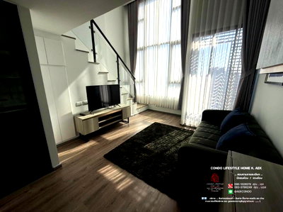 คอนโดให้เช่า : ▶️ปล่อยเช่าคอนโด : Knightsbridge kaset - society  ➖➖➖➖➖➖➖➖   ♦️ห้องว่างพร้อมอยู่  ➖  นะครับ  ♦️1  Bedroom  ( Duplex  2  ชั้น ) -  ชั้น  18