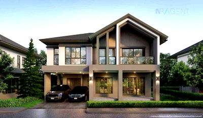 Houses for sale Srinakarin-Romklao Road : 📌 For Sell House BANGKOK BOULEVARD RAMA 9 2-story 3 bedroom 4 bathroom