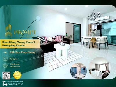 Houses for rent Srinakarin-Romklao Road : AB05760 - Baan Klang Muang Rama 9 - Krungthep Kreetha