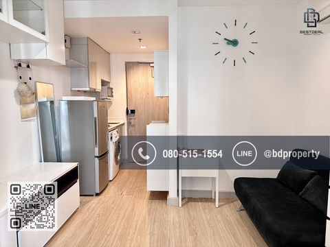 Bestdeal FOR RENT Studio 22 sqm. Rental 13,000 THB /month CONDO “IDEO MOBI RAMA 9” Near Phraram Kao 9 MRT Station 80 meters.