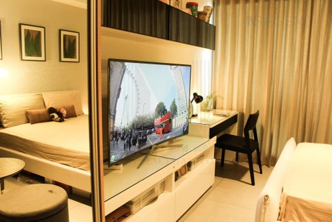 🚩 For rent condo THE LOFTS EKKAMAI Building 1, Floor 11,Studio, Room size 28.00 sqm