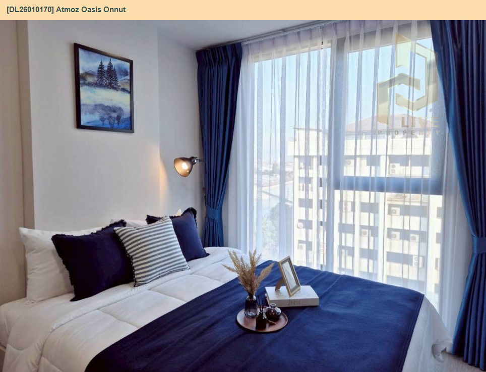 รูป DL26010170 ให้เช่าคอนโด แอทโมซ โอเอซิส อ่อนนุช (Atmoz Oasis Onnut) ใกล้ - พร้อมเข้าอยู่ โทรด่วน 0656133286 LineID @897iyzll - รูปที่ 2/18