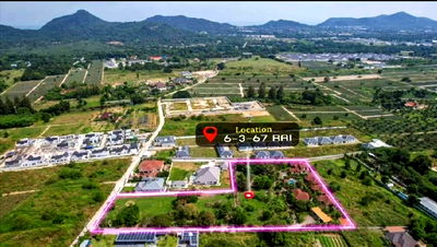 Apartment building for sale Hua Hin Prachaubkirikhan : For Sale: Mountain View Resort-Style Property with 5 Houses on 6-3-67 Rai of Land in Hua Hin, Price: Only 26.8 Million THB ( 9,685 Baht/Sq w.)